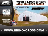 Minituur van 2025 Rhino-Cross-Shelter 5010023DP 30,5x15,25x7,015 m Opslagtent / Opslagshelter