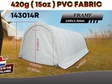 Minituur van 2025 Rhino-Cross-Shelter 143014R - 9,2x4,3x4,3 m Opslagtent / Opslagshelter