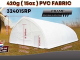 Minituur van 2025 Rhino-Cross-Shelter 324015RP - 12x9,76x4,58 m Opslagtent / Opslagshelter