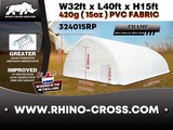 Minituur van 2025 Rhino-Cross-Shelter 324015RP - 12x9,76x4,58 m Opslagtent / Opslagshelter