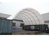Minituur van 2025 Rhino-Cross-Shelter C2020 - 6x6x2 m Opslagtent / Opslagshelter tussen 2 containers
