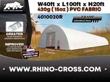 Minituur van 2025 Rhino-Cross-Shelter 4010020R 30x12,2x6,1 m Opslagtent / Opslagshelter