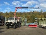 Miniaturansicht von Mercedes-benz Unimog U2150L aus dem Baujahr 2002 mit Palfinger PK 9501 Kran und Hubarbeitsbühne