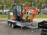 Minituur van Hitachi - ZX17U-2 - Minigraafmachine incl. Aanhanger