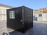 Miniaturansicht von 2025 Rhino-Cross-Containers 9ft schwarzer Schiffscontainer mit Tür und Fenster