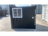 Miniaturansicht von 2025 Rhino-Cross-Containers 7ft Schwarz Schiffscontainer mit Tür und Fenster