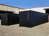 Minituur van Rhino-Cross-Containers - 40ft High Cube zwart - Zeecontainer met 2 Zijdeuren - 2025