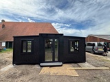 Minituur van 2025 Rhino Houses 36,5 m2 met Glazen wand, 2 slaapkamers, badkamer en keuken Mobiele woonunit / Tiny house
