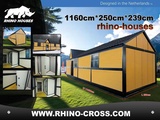 Minituur van Rhino-houses 1160x250x239 cm 29 m2 Mobiele woonunit / Tiny house