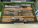 Thumbnail of Large batch of machine tools and accessories with workshop cabinet