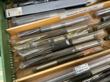 Thumbnail of Large batch of machine tools and accessories with workshop cabinet