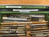 Thumbnail of Large batch of machine tools and accessories with workshop cabinet