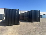 Minituur van Rhino-Cross-Containers - 40ft High Cube zwart - Zeecontainer met 2 Zijdeuren - 2025