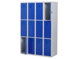 Minituur van Povag LKP-343 Locker - 4 delig - 12 deurs - 1800x1170x500 mm