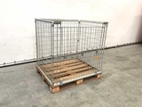 Minituur van Stalen palletkooi voor blokpallets 1230x1100x1010 mm (20x)