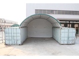 Minituur van 2024 Stahlworks 20ft 6x6 meter met eind zeil Shelter overkapping / tent tussen 2 containers