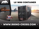 Minituur van 2025 Rhino-Cross-Containers 8ft Zwart Zeecontainer met Deur en Raam