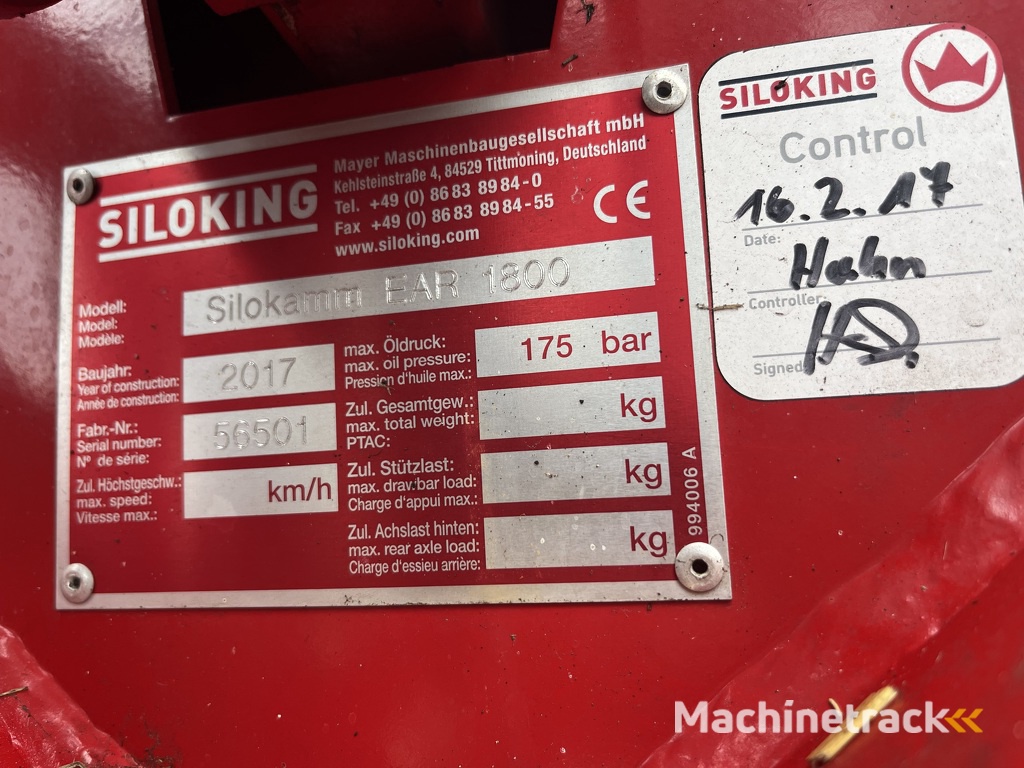 Siloking silokamm EA 1800
