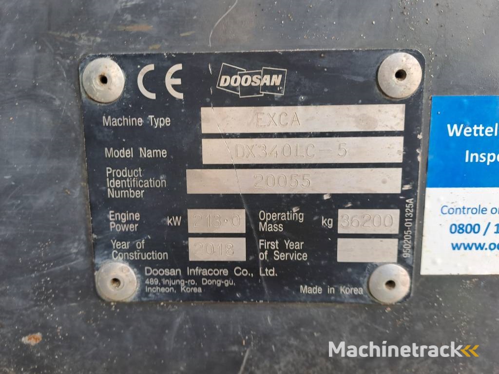 Doosan DX340LC-5 (Full Topcon 3D GPS)