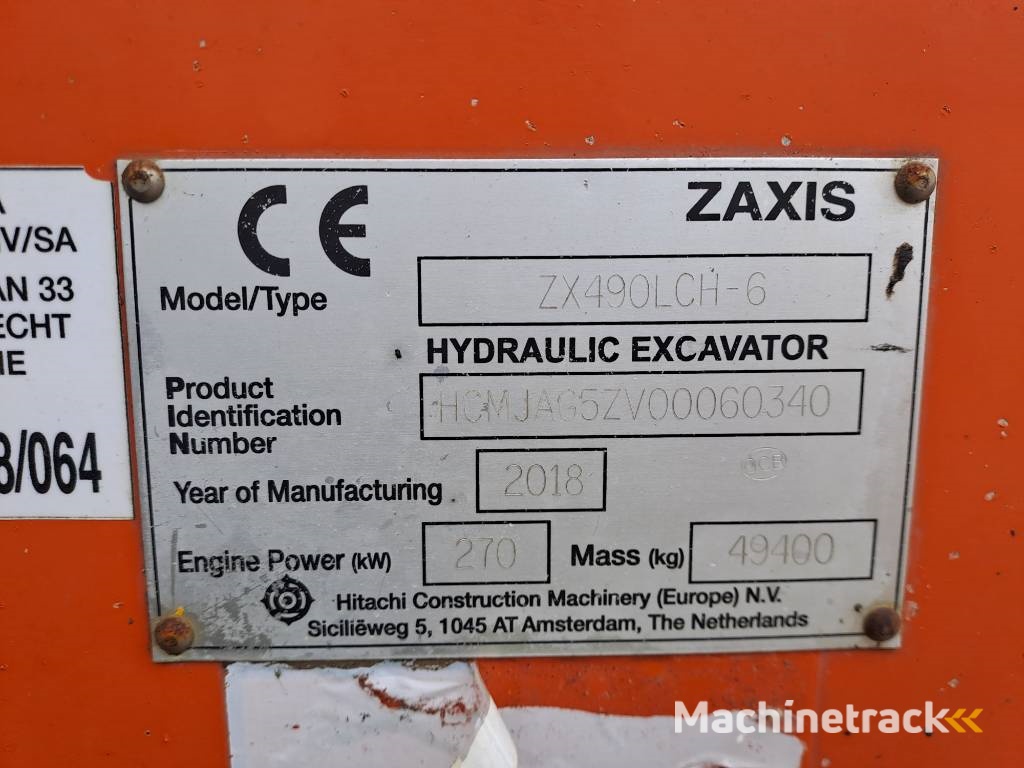 Hitachi ZX 490 LC H-6 (Lift Cab)