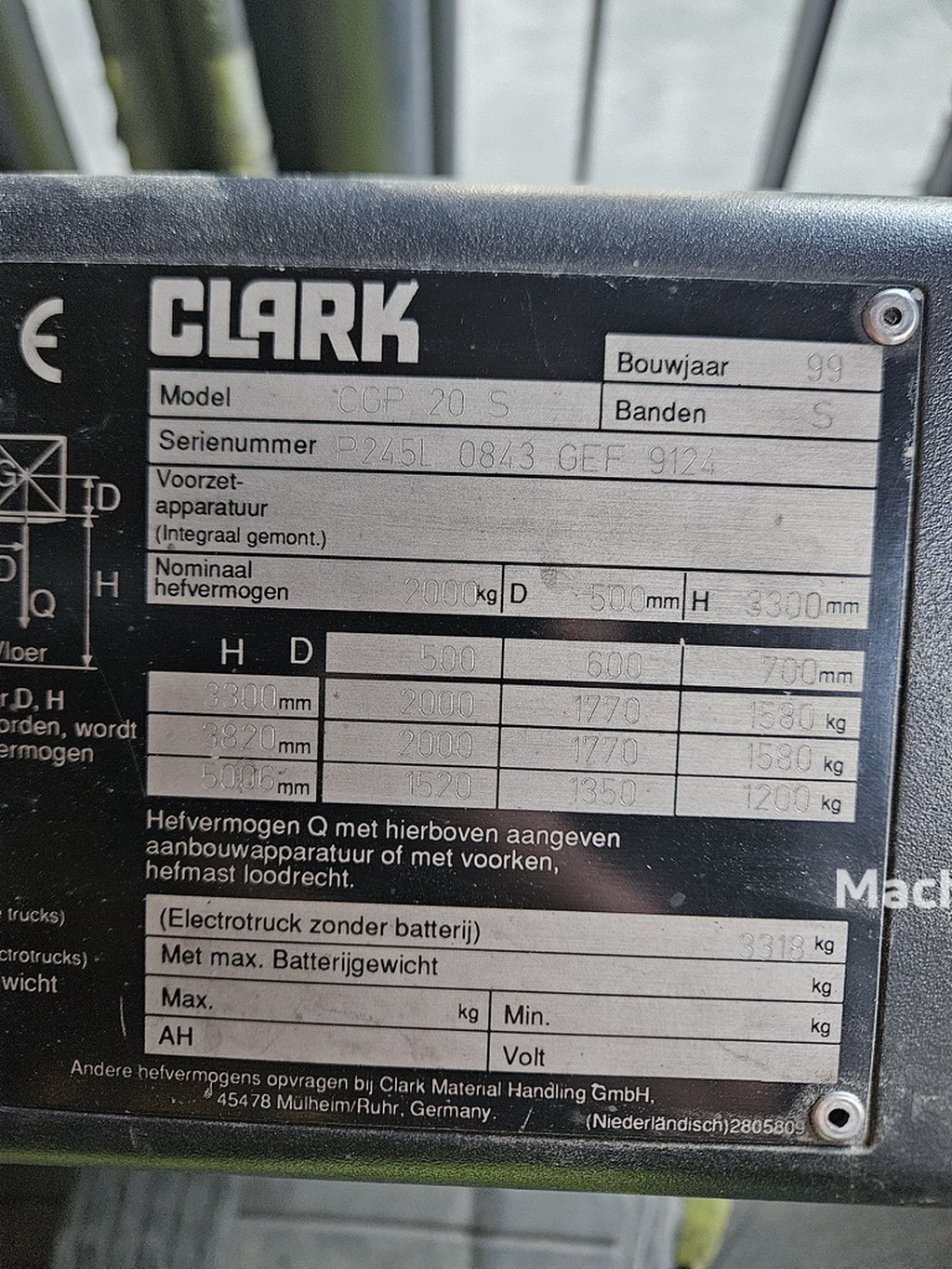 Heftruck Clarck CGP 20S