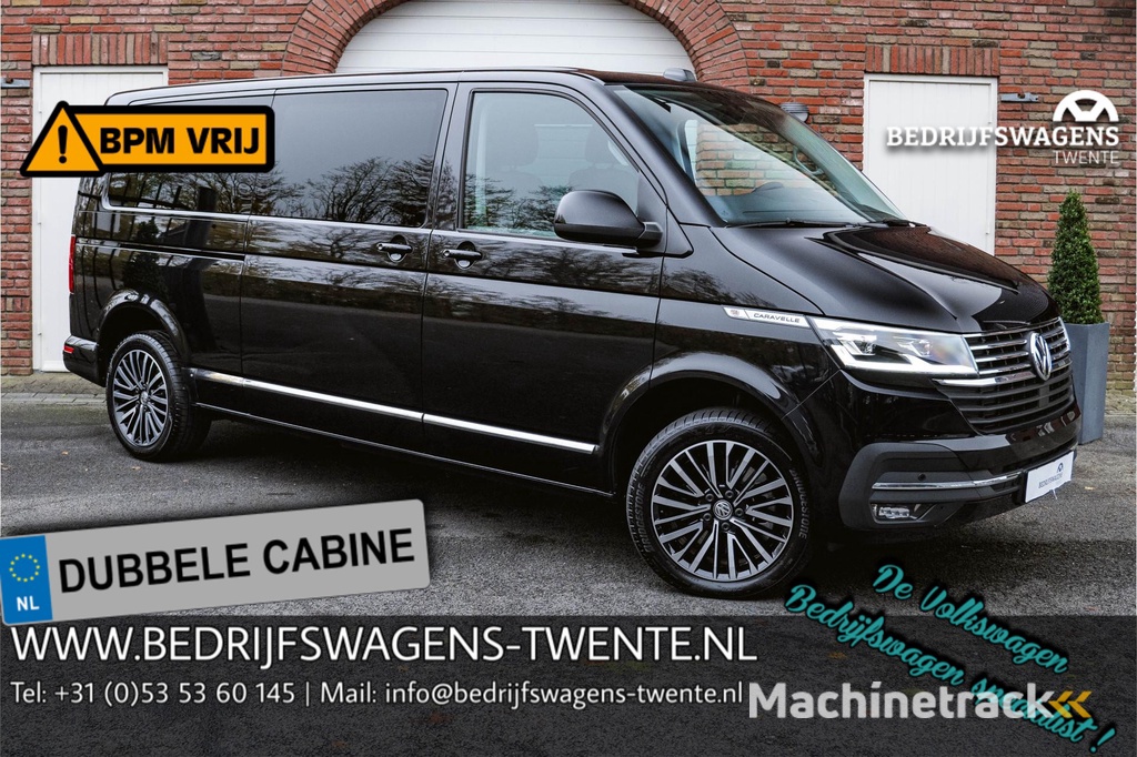 Volkswagen Transporter T6.1 2.0 TDI 204 PK DSG CARAVELLE L2H1 A-KLEP DUB/DUB ACC | LED | Leder | Virtual Cockpit | Privacy glass |