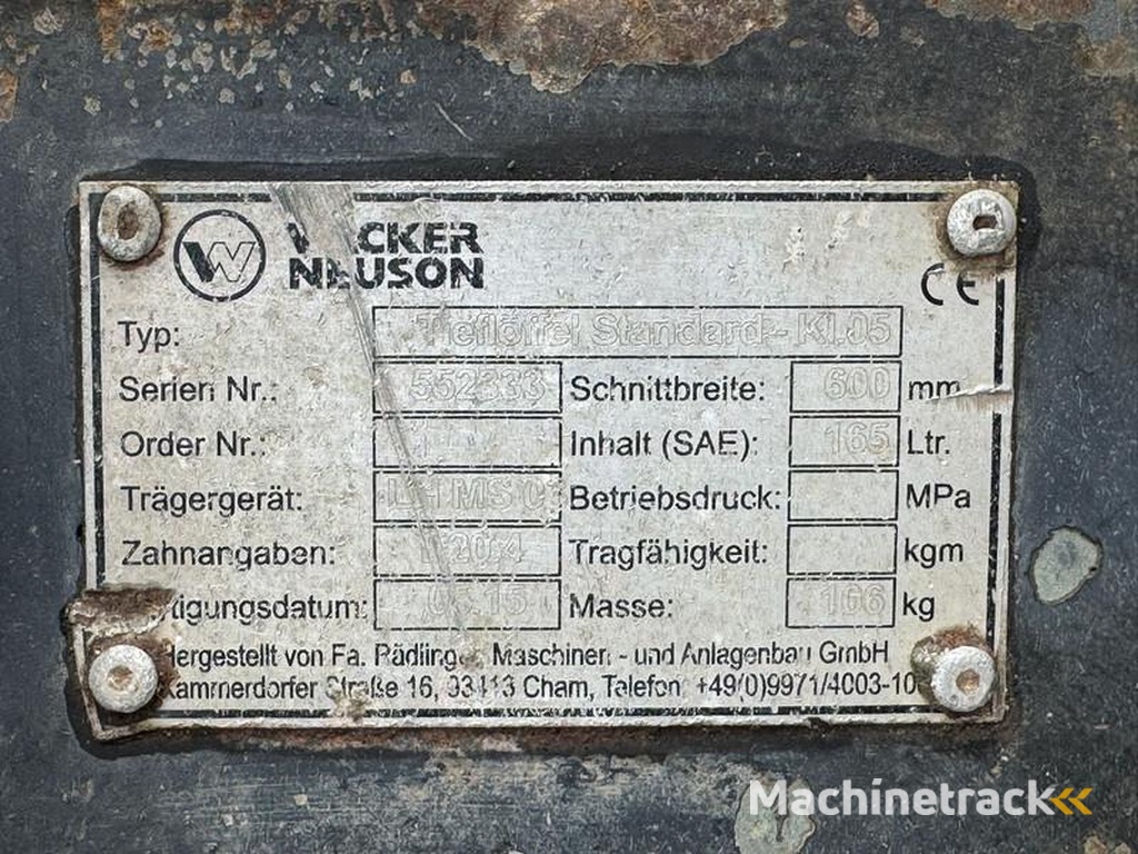 nc CAT 306 / Bucket CAT 306 / Wacker Neuson Tiefloffel LH MS 03