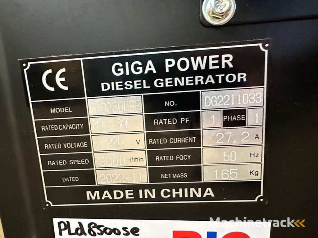 nc PLD8500SE 8 kVA silent generator
