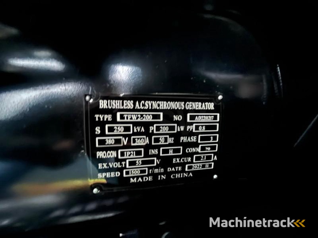 nc LT-W200GF 250 kVA silent generator