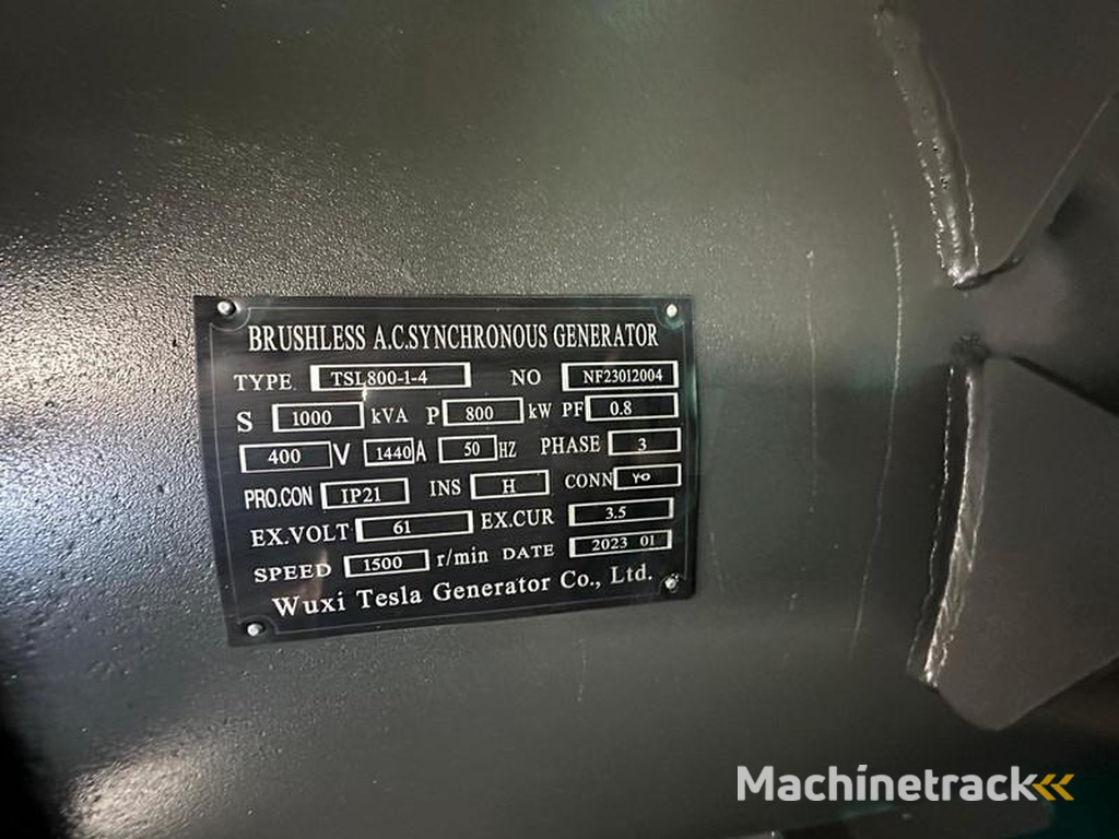 nc RT-W800GF 1000 kVA silent generator