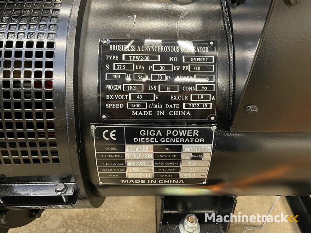 nc LT-W30GF 37.5 KVA Open generator