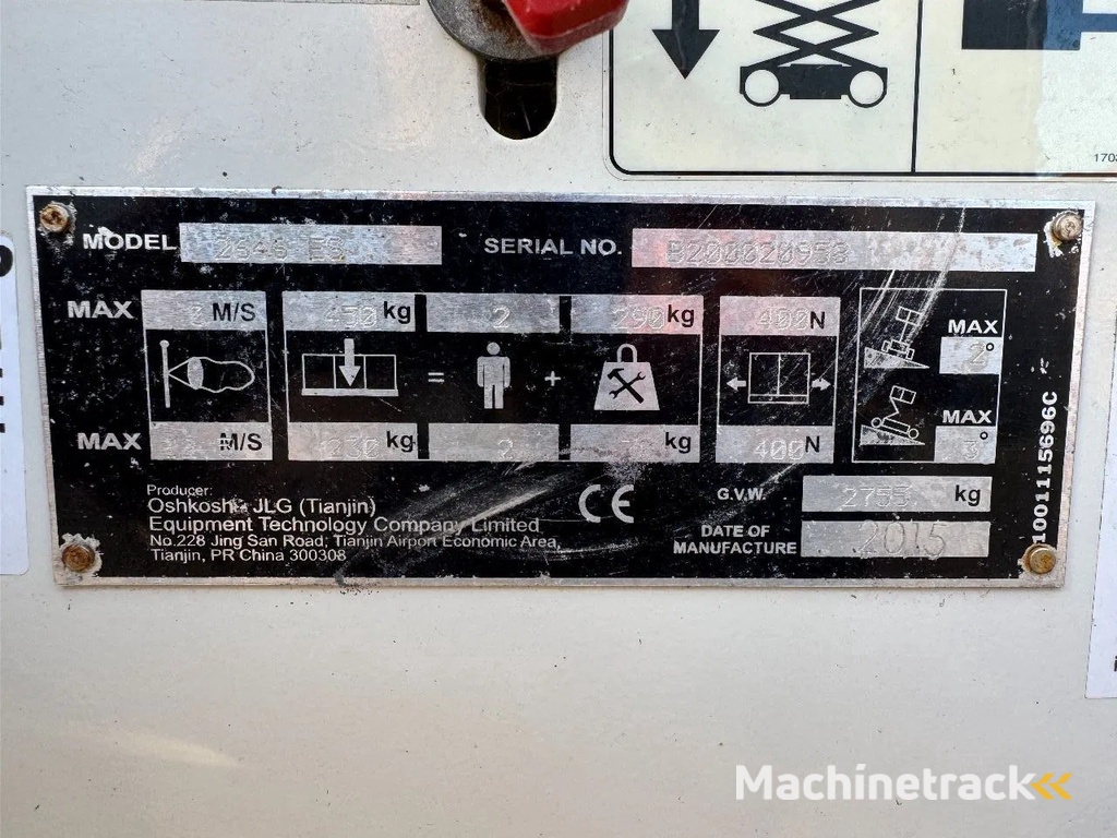 JLG 2646ES Hoogwerker Schaarhoogwerker